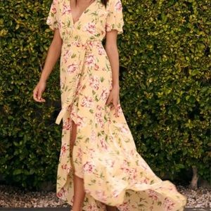 Lulu’s Sense of Wonder Maxi Wrap Dress